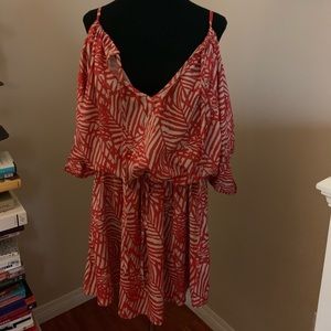 Lightweight Orange/Beige Sundress